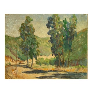 Early 20th Century Serene American Impressionist Landscape San Diego Painter California Wabi Sabi For Sale