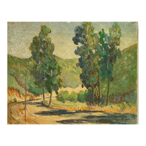 Early 20th Century Serene American Impressionist Landscape San Diego Painter California Wabi Sabi