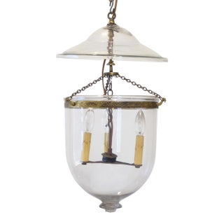 Vintage Glass Smoke Bell Light For Sale