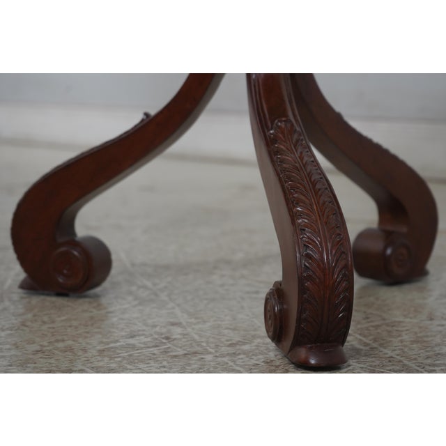 Brown Scarborough House Round Mahogany Pedestal Lamp Table For Sale - Image 8 of 13
