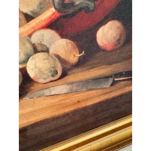 2020s Framed Still Life Canvas Giclée Print — Plums & Jam-Making Scene by Paul Gagneux. Traditional, Farmhouse or Cottage Core Decor For Sale - Image 5 of 6