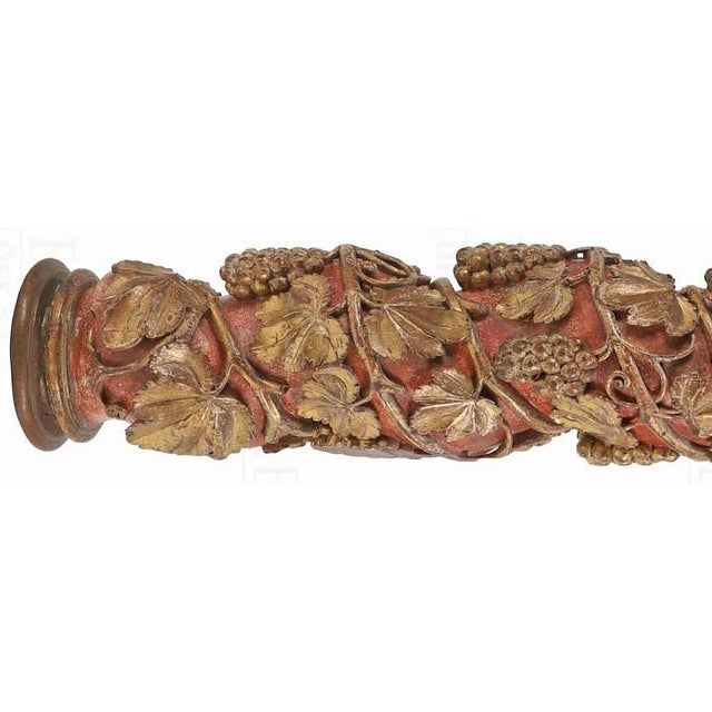 Baroque Portuguese Baroque Columns, 1800s, Set of 2 For Sale - Image 3 of 5