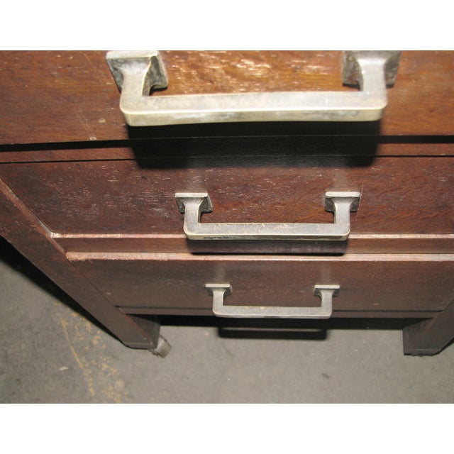 Antique Roll Top Quarter Sawn Oak Wooden Desk For Sale - Image 11 of 15