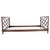 Faux Bamboo Carved Walnut Wood Rails Decorative Daybed Sofa Bench Frame For Sale - Image 6 of 10