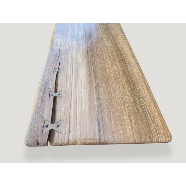 Andrianna Shamaris Mid Century Style Couture Console Table For Sale - Image 12 of 18