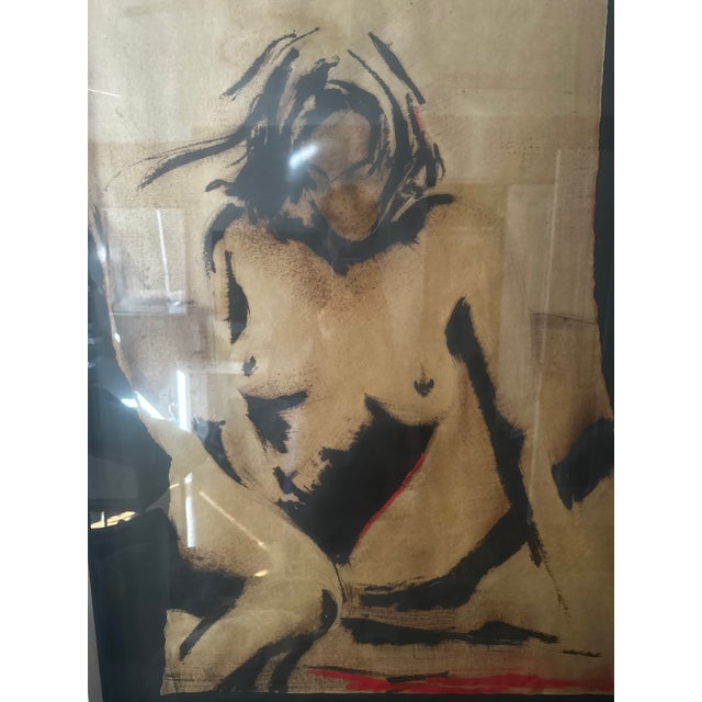 Greg Lauren Figurative Nude Mixed Media on Paper, Framed For Sale - Image 13 of 13