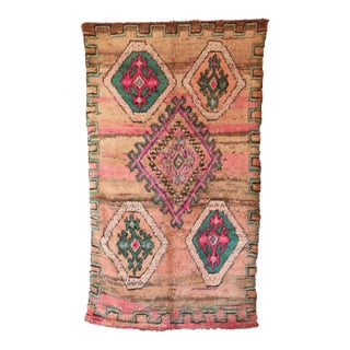 1980s Handwoven Moroccan Rug - 6'2" X 10'12" Ft For Sale