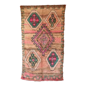 1980s Handwoven Moroccan Rug - 6'2" X 10'12" Ft