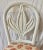 White Vintage Palm Beach Regency Braided Rattan Dining Chairs With Palm Leaf Motif - Newly Painted - Set of 6 For Sale - Image 8 of 11