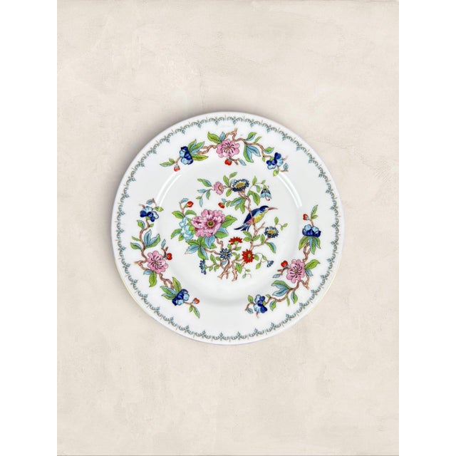 Vintage Aynsley Pembroke Fine English Bone China Demitasse Cup, Saucer & Side Plate Trio For Sale - Image 9 of 11