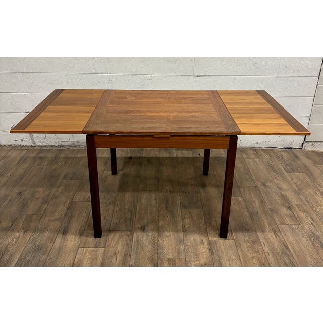 Wood Vintage Mobler Danish MCM Teak Draw Leaf Expandable Extendable Dining Table For Sale - Image 7 of 14