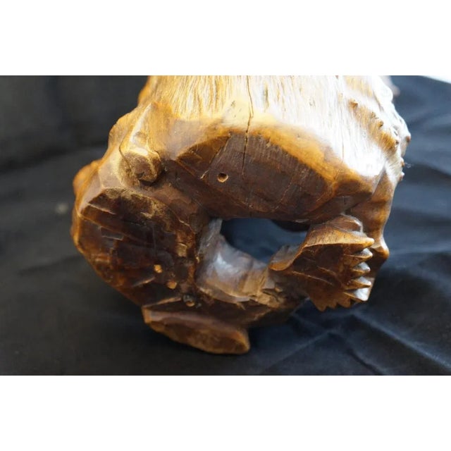 Mid 20th Century Vintage Root Carving of Monkeys and Peaches For Sale - Image 11 of 11