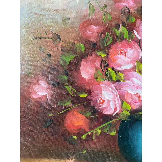 Paint Vintage Original Oil Painting Still Life For Sale - Image 7 of 11