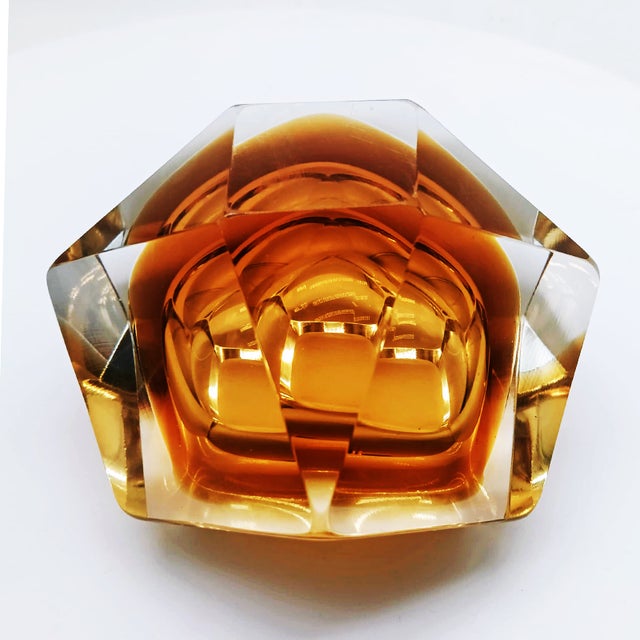 Italian Multifaceted Ashtray in Murano Glass by Flavio Poli for Seguso, 1960s For Sale - Image 9 of 11