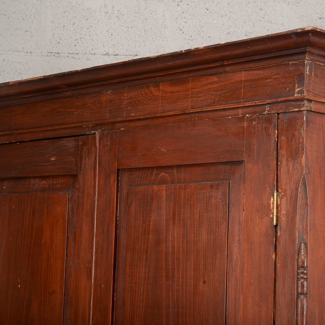 Antique 19th Century Two-door Wardrobe in Solid Fir, Italy For Sale - Image 12 of 18