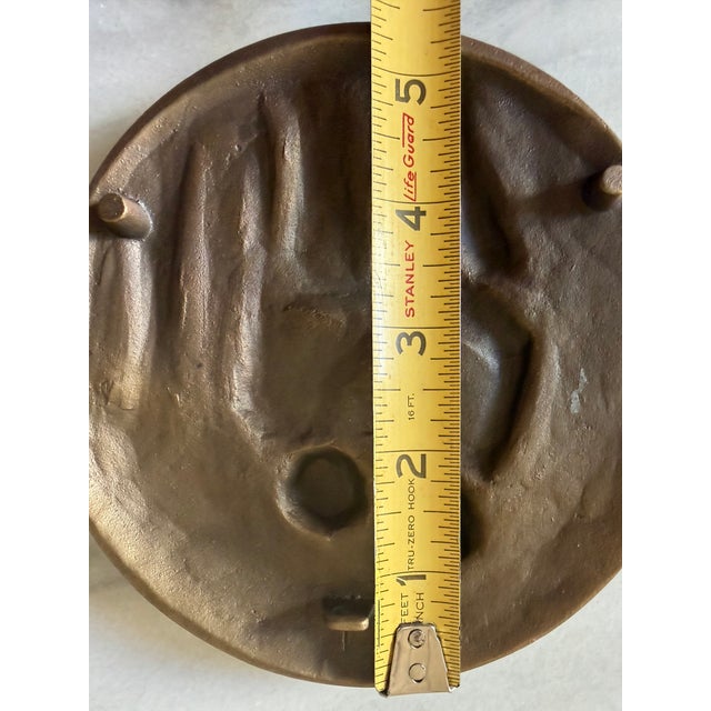 Mid-Century Modern Vintage Egino Weinert Mid-Century Bronze Relief Plaque - Couple Under Tree For Sale - Image 3 of 5