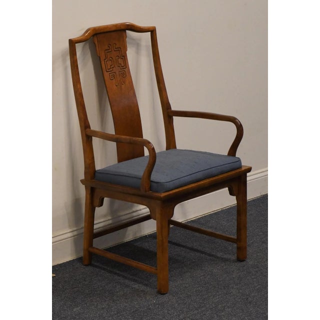 CENTURY FURNITURE Chin Hua Collection Asian Chinoiserie Splat Back Dining Arm Chair 40.25" High 23" Wide 23.25" Deep Seat:...