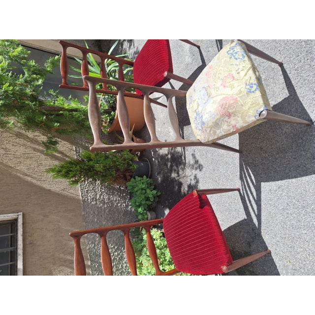 Mid-Century Modern High-Backed Chairs by Paolo Buffa, 1940s, Set of 5 For Sale - Image 3 of 9