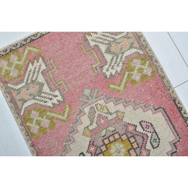 1960s Small Vintage Anatolian Rug For Sale - Image 5 of 5