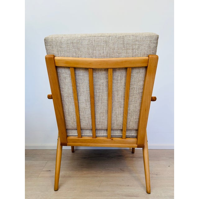 Beige Lounge Armchair by Jaroslav Šmidek for Ton, Former Czechoslovakia, 1960s For Sale - Image 8 of 12