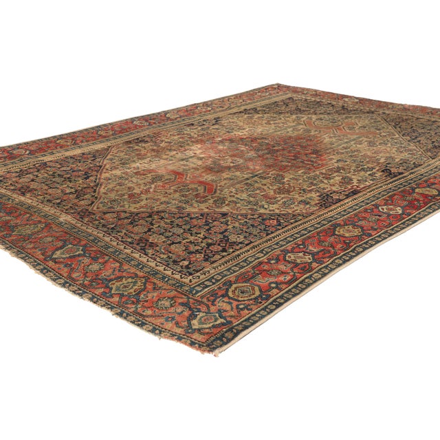 53141 Antique Persian Malayer Rug, 04'06 x 06'05. The Ancestral Talisman: A Late 19th Century Persian Malayer Masterpiece...