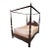 Traditional Queen Size Wooden Four Poster Canopy Pediment Rice Bedframe For Sale