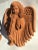 Figurative Mid 20th Century Terracotta Pottery Angel Girl With Wreath Wall Sculpture Mexico For Sale - Image 3 of 9