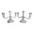 Antique Jakob Grimminger Sterling Silver Art Deco Three-Tiered Candelabras - A Pair For Sale