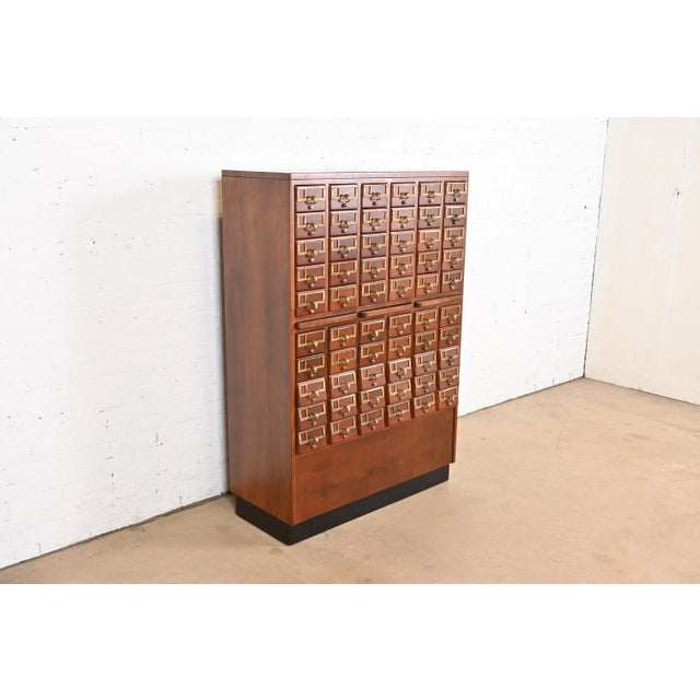 MidCentury Modern Maple 60Drawer Library Card Catalog Filing
