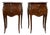 Louis XV Style Rosewood Marquetry Bedside Tables, 1920s, Set of 2 For Sale