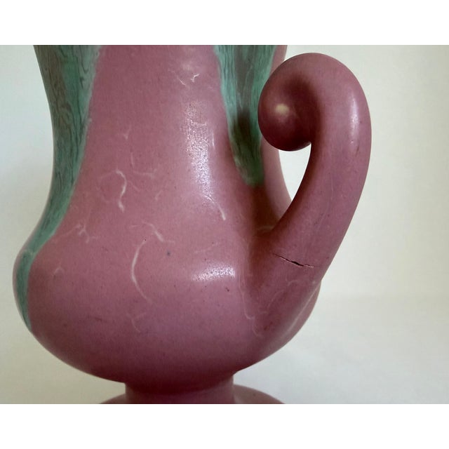 Ceramic Vintage Camark Pottery Double-Handled Vase For Sale - Image 7 of 11