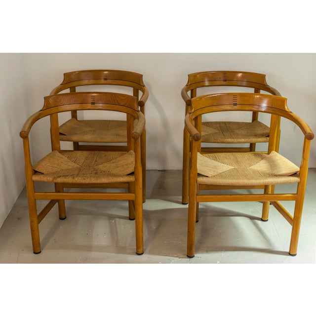 Beige PP62 Danish Side Chairs by Hans J. Wegner, 1960s, Set of 4 For Sale - Image 8 of 8