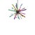 Italian Multicolored Glass Sputnik Chandelier, Contemporary Spectacular contemporary Italian Sputnik chandelier featuring...