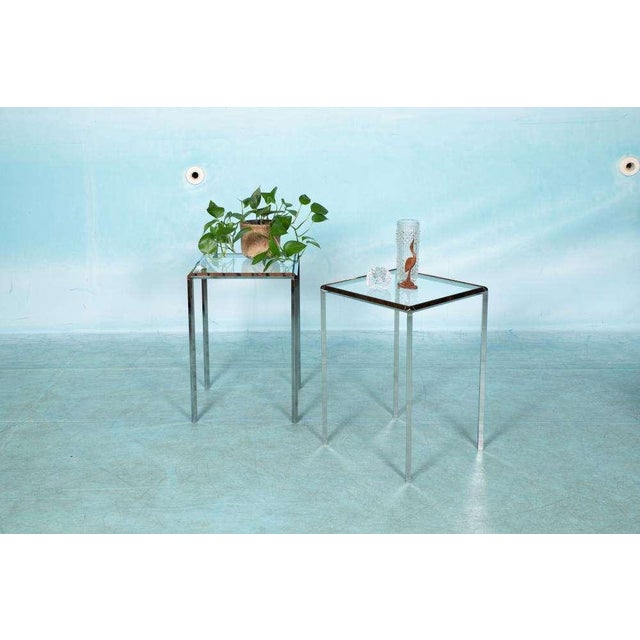 Rare set of two side tables produced by Herman Miller and designed by Bruno Limberger, the tables are from the Converta...