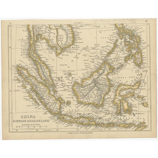 Antique Maps of China and the East Indies by Lowry, 1852, Set of 2 For Sale - Image 3 of 5