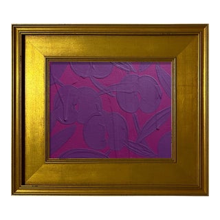 Ron Giusti Mini Orchid Violet Purple Acrylic Painting For Sale