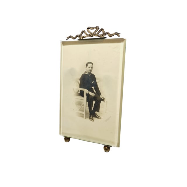 Goldenrod Bronze and Glass Rococo Frame, France, 1890s For Sale - Image 8 of 11