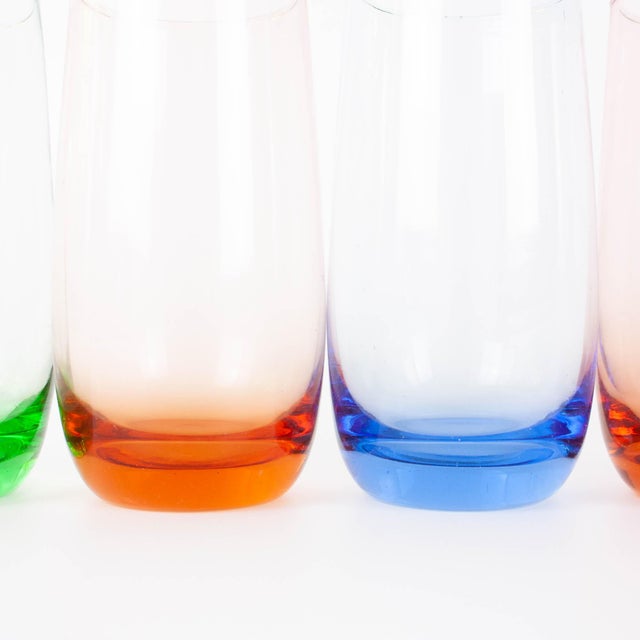 Italian Colorful Glasses, 1980s, Set of 4 For Sale - Image 11 of 17
