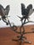 1950s Pair of Wrought Iron Candle Holders For Sale - Image 4 of 9