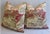 Red 25" Custom Tailored Woodland Toile Deer & Velvet Feather/Down Pillows, Pair For Sale - Image 8 of 10