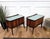 Metal Mid-Century Art Deco Italian Nightstands with Walnut Glass Top, 1950s, Set of 2 For Sale - Image 7 of 11
