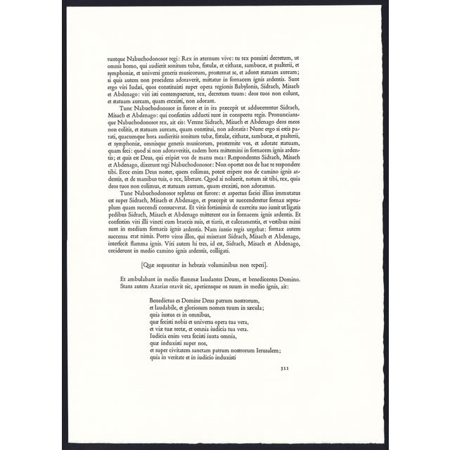 1960s 1968 Salvador Dalí Biblia Sacra Lithograph "Angelus Excussit Flammam Ignis" (The Angel Drove Out the Flame of Fire) For Sale - Image 5 of 10