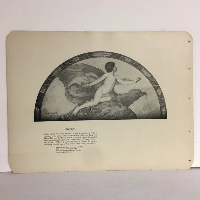 1902 Library of Congress Mural Paintings Print For Sale - Image 5 of 7