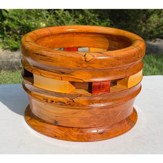 Early 21st Century Signed Monkeypod Wood Bowl by Hugh James MacDonald Jr. For Sale - Image 5 of 8