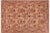 Copper Shabby Chic Floral 1990's Pak-Persian Taupe/Red Wool Rug - 6'1'' X 9'4'' For Sale - Image 8 of 9