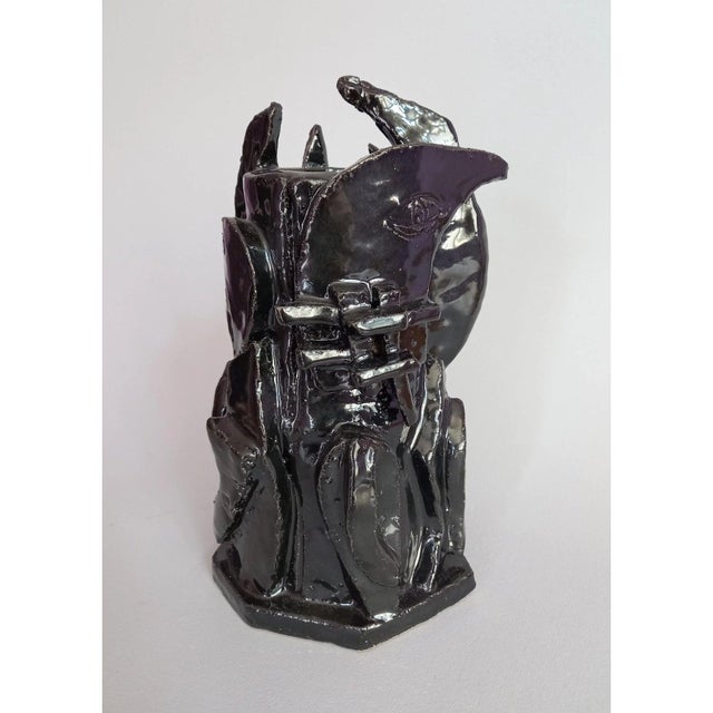 2020s Contemporary Cubist Ceramic Sculpture Vase by Diane Grant For Sale - Image 5 of 7