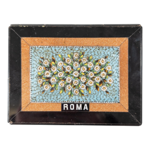 19th Century Italian Grand Tour Micro Mosaic Roman Paperweight