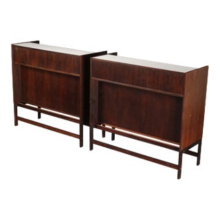 1960s Pair of Danish Modern Freestanding Cocktail Bars in Rosewood For Sale