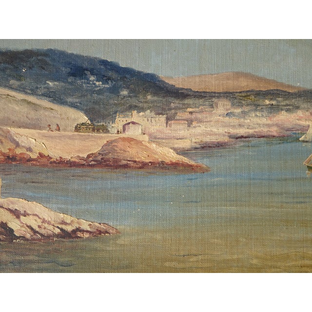Alberti, Mediterranean Landscape, 1800s, Oil on Canvas, Framed For Sale - Image 8 of 15