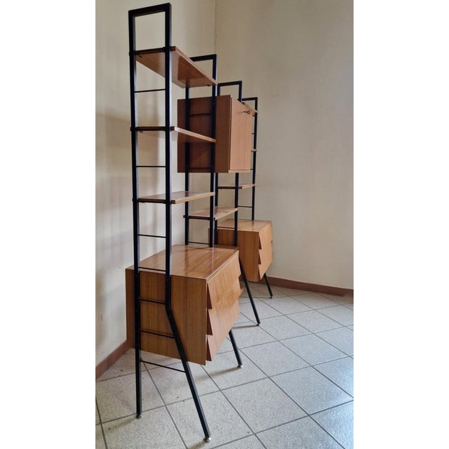 Vintage Formica Modular Bookcase, 1960s, in Very Good conditions. Designed 1970 to 1979